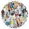 Wrapables Fashion Women People Vinyl Stickers for Scrapbooking, Journaling, Water Bottles
